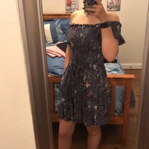 Xhilaration floral off shoulder mini dress